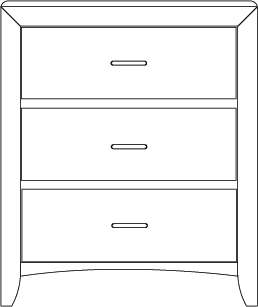 Montreal 1-Door/1-Drawer Bedside Cabinet with Two-Tone Finish and Lock ...